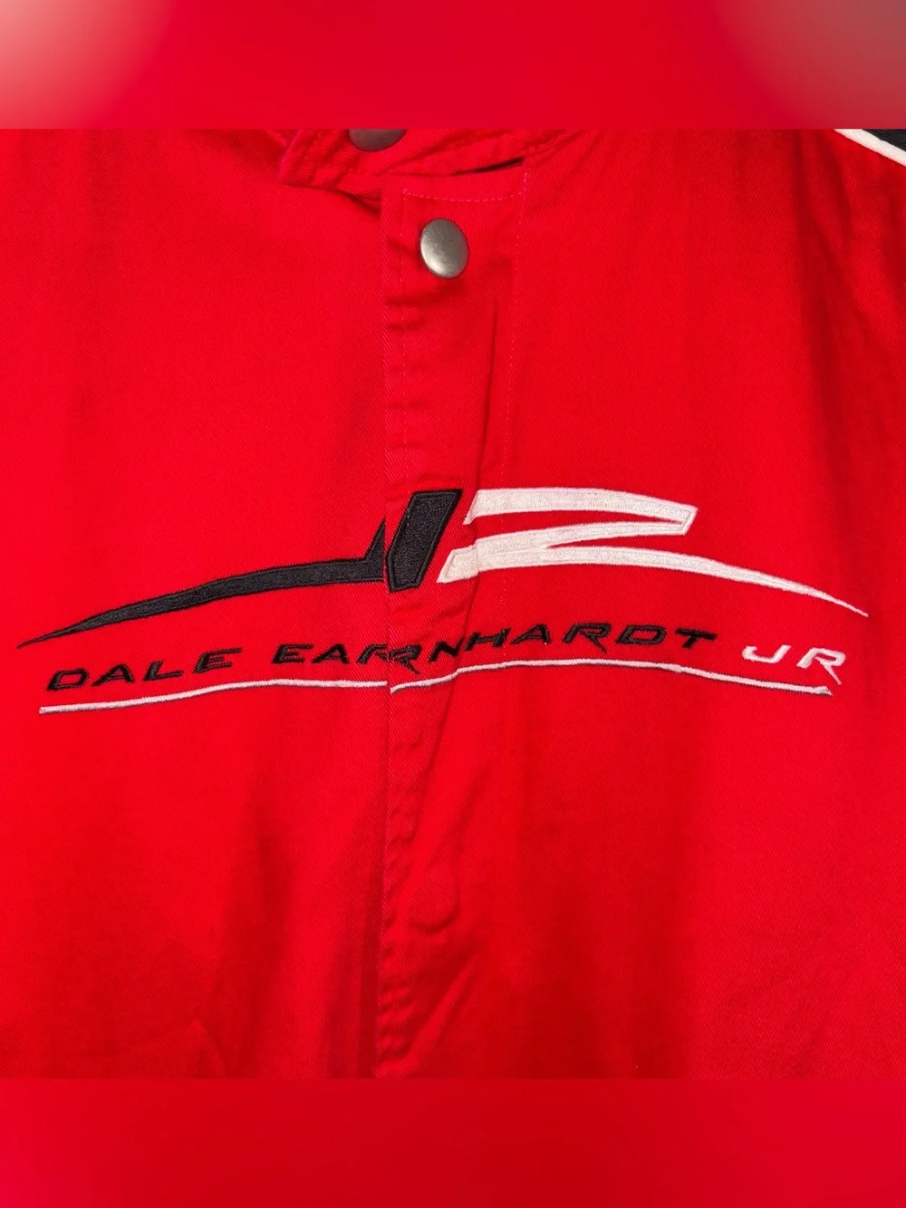 Winner’s Circle Dale Earnhardt Jr NASCAR Racing Jacket Youth Sz 14/16 Red Black